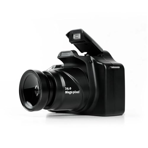 HD-DSLR-Kamera mit 18-fachem Zoom, 3-Zoll-LCD-HD-Bildschirm, CMOS 5 MP, Bis zu 24 MP Sensor, F/2,9 F=4,1 Mm Objektiv, 20–30 cm Brennweite, Integriertes(Standardversion + Weitwinkelobjektiv) von Cuifati