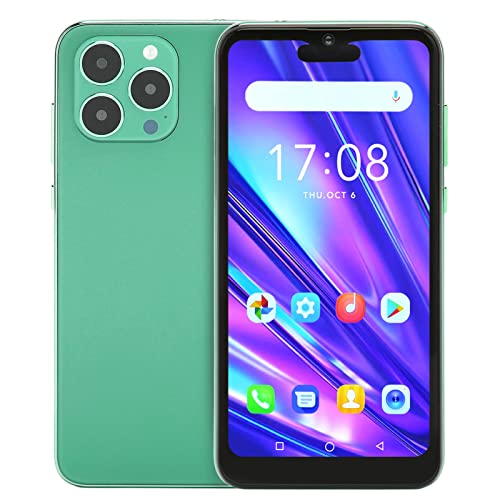 I14 Pro Max Smartphone, 6,1-Zoll-Handy ohne Sperre, 4 GB, 32 G, Android 8.1-Telefon mit 8-MP-Kamera, Vier-Kern-CPU, Dual-SIM, 64-G-Erweiterung, 5000 MAh von Cuifati