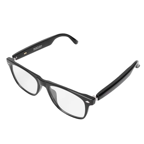 Intelligente Brillen mit Mikrofon und Lautsprecher, Bluetooth 5.4 Smart Sonnenbrille Fern -Photo -Geräuschreduktion, IP65 Regenfeste Wireless Audio (schwarzer Rahmen) von Cuifati