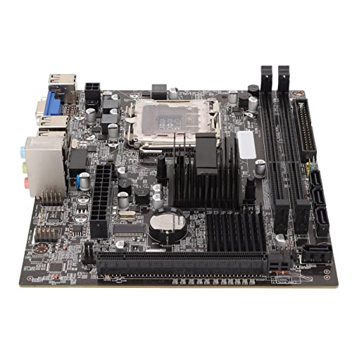 Inter G41 LGA 771 Desktop Motherboard, Dual Channel DDR3 M-ATX Computer Motherboard mit SATA/PCIE 2.0x16/USB2.0, RJ45 Netzwerkkarte, VGA Plug and Play Inter G41 LGA 771 Desktop Motherboard, Dual Channel DDR3 M-ATX Computer Motherboard mit SATA/PCIE 2.0x16/USB2.0, RJ45 Netzwerkkarte, VGA Plug and Play von Cuifati