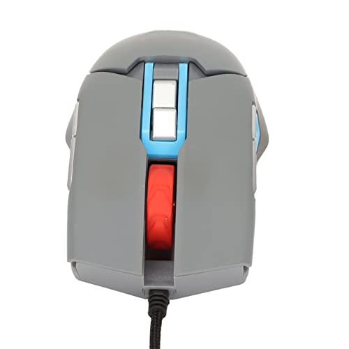 Kabelgebundene Gaming-Maus, 9-Tasten-Makroprogrammierung, USB-Computermaus mit RGB-Hintergrundbeleuchtung, Voice-Maus, Eingebauter Mikrofonlautsprecher, 3 DPI-Stufen, Ergonomische Smart-Voice-Gaming-M von Cuifati