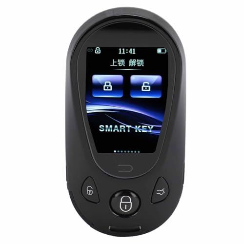 Keyless Entry Fernbedienung Autoschlüssel, Smart Remote Autoschlüssel mit LCD-Touchscreen, Anti-Diebstahl-Universal-Auto-Schlüsselanhänger-Ersatz für Alle (Black) von Cuifati