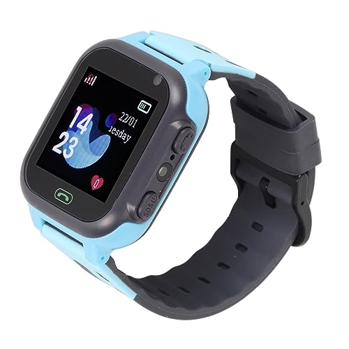 Kinder-Smartwatch, 2G-GPS-Tracker, Kinder-Telefon-Smartwatch mit SOS, SMS, 2-Wege-Anruf, Taschenlampe, Klassenzimmermodus, 1,44-Zoll-Farb-Touchscreen-Armbanduhr für (Blau) von Cuifati