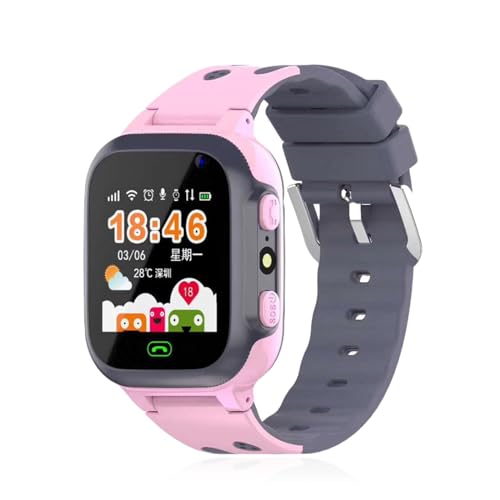 Kinder-Smartwatch, 2G-GPS-Tracker, Kinder-Telefon-Smartwatch mit SOS, SMS, 2-Wege-Anruf, Taschenlampe, Klassenzimmermodus, 1,44-Zoll-Farb-Touchscreen-Armbanduhr für (Rosa) von Cuifati