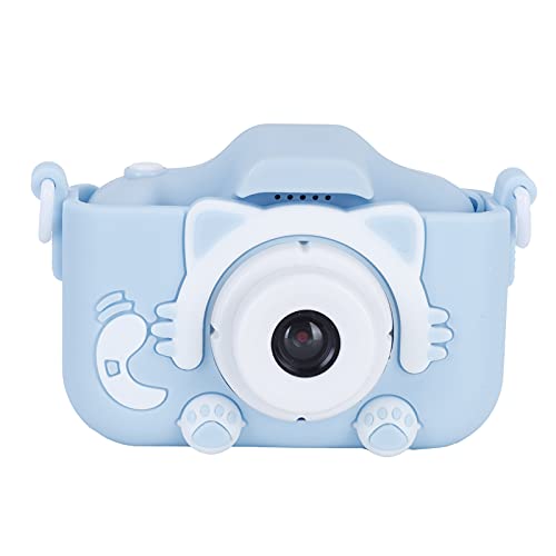 Kinderkamera, 2-in-40-MP-Kinder-Digital-Video-Selfie-Kameras für Kinder, Kinder-Digitalkamera mit 32 GB SD-Karte, Beste Geburtstagsgeschenke für Jungen, Mädchen Im Alter von 3–12(Blaue Katze) von Cuifati