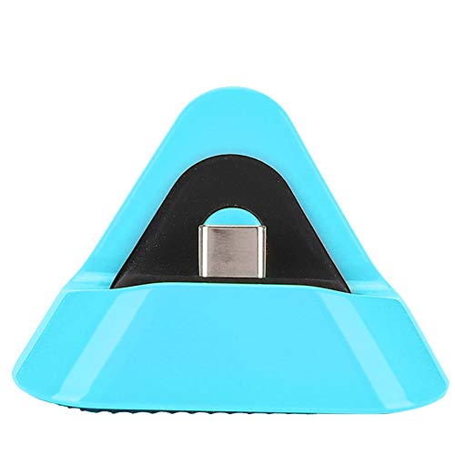 Ladegerät mit Metallboden für Switch/Lite-Host mit Ladestation Vom Typ C, Stabiles Gewicht, Flexibles Silikonpad, ABS-Material (Blau Grün) von Cuifati