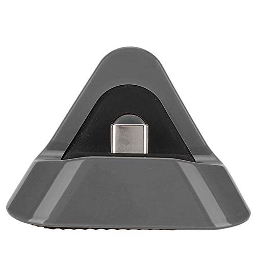 Ladegerät mit Metallboden für Switch/Lite-Host mit Ladestation Vom Typ C, Stabiles Gewicht, Flexibles Silikonpad, ABS-Material (Grey) von Cuifati