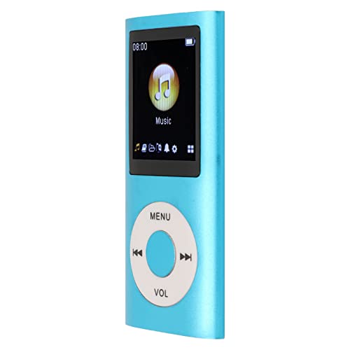 MP3-Player, Tragbarer Musik-Player mit 1,8-Zoll-LCD-Bildschirm, Verlustfreier HiFi-Sound, 200-mAh-Akku, Unterstützt 64 GB Speicher, Multifunktionaler Schlanker MP3 für Studenten (Blau) von Cuifati