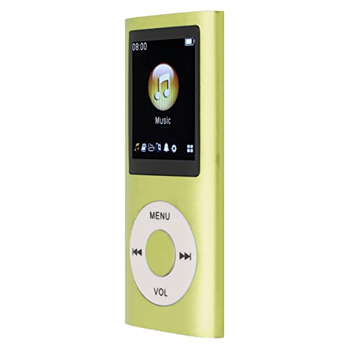 MP3-Player, Tragbarer Musik-Player mit 1,8-Zoll-LCD-Bildschirm, Verlustfreier HiFi-Sound, 200-mAh-Akku, Unterstützt 64 GB Speicher, Multifunktionaler Schlanker MP3 für Studenten (Grün) von Cuifati