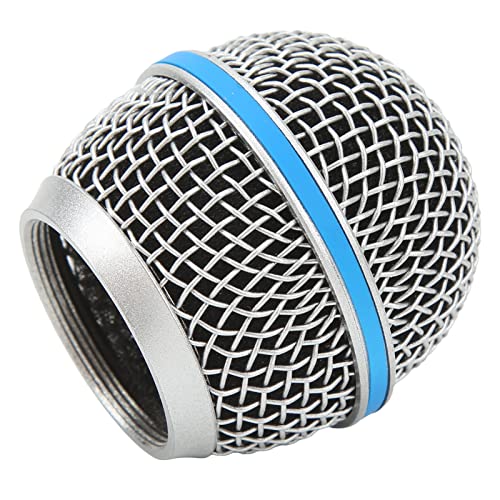 Mikrofon-Kugelkopf-Ersatz, Mikrofon-Gitterkugel mit Innenschaum, Stahlgeflecht-Ersatz-Mikrofon-Gitterköpfe für Beta 58A Mikrofon von Cuifati