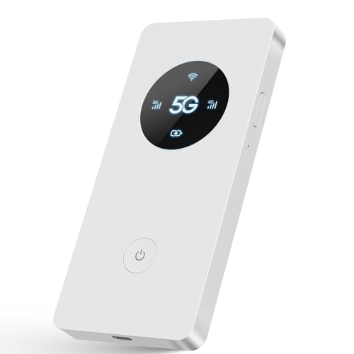 Mobiler 5G-Hotspot-Router, 2,4 GHz 5,0 GHz WLAN-Router mit Nano-SIM-Steckplatz, Hochgeschwindigkeits-2,77 Gbit/s DL 1,25 Gbit/s UL, Bis zu 16 Geräte, Kabelloser Tragbarer von Cuifati