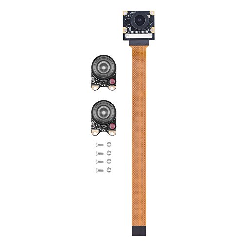 Modulkamera für Raspberry Pi Zero, 5-MP-Nachtsicht-Kameramodul mit 2 Fülllichtern, Weitwinkel-Kameraobjektiv, Bietet EIN Breiteres Sichtfeld, mit 5-MP-OV5647-Webcam-Sensor von Cuifati