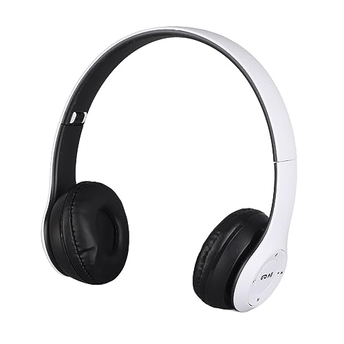 Cuifati P47 -Headset, Multifunktionaler, Faltbarer Kabelloser Sportkopfhörer mit HiFi-Stereo-Sound, Technologie und Ergonomischem Design für Reisen Im Home-Office (Weiss) von Cuifati