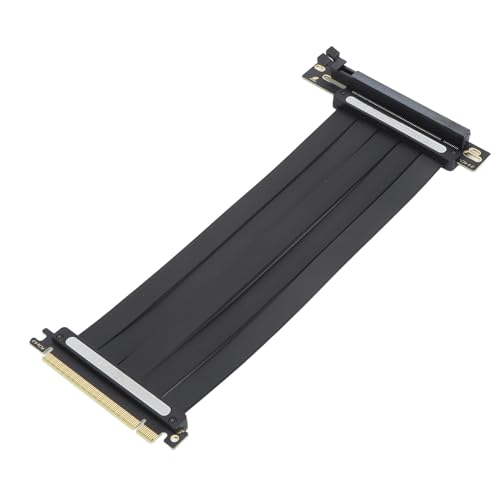 PCIe 4.0 X16-Riser-Kabel, Weibliches 90-Grad-Winkel-Hochgeschwindigkeits-EMI-abgeschirmtes PCIe-Verlängerungskabel, Kompatibel mit GPUs der 4. Generation, z (250mm) von Cuifati