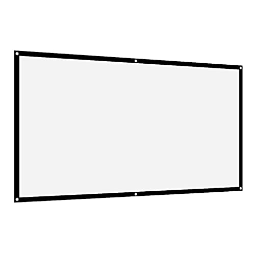Projektionsleinwände 40 Zoll Bis 100 Zoll, Filmprojektorleinwand 16:9 4K HD-Filmleinwand Hinten Vorne, Faltenfreies Design, Breitbild für Film, Heimkino, Kino, Büro, Videospiel (100 Zoll) von Cuifati