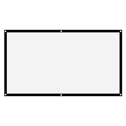 Projektionsleinwände 40 Zoll Bis 100 Zoll, Filmprojektorleinwand 16:9 4K HD-Filmleinwand Hinten Vorne, Faltenfreies Design, Breitbild für Film, Heimkino, Kino, Büro, Videospiel (84 Zoll) von Cuifati