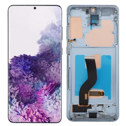 S20 Plus 6,7 Zoll LCD Display Digitalis Ierer, Multi Touchscreen, 3200x 1440px Auflösung, Finger Abdrucks Ensor, Ersatzteile, für SM G986B EU (Blue) von Cuifati