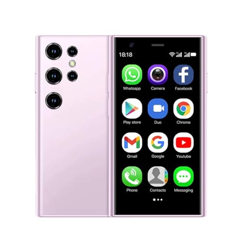 S23 Pro -Smartphone, 3,0 Zoll, 3D-Glas, Ultradünn, WiFi, Dual-Kameras, 3G-Kartentaschentelefon, für8.1, Bestes Backup-Telefon (Purple) von Cuifati