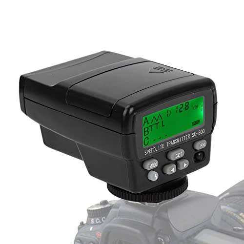 SU800 Drahtloser Blitzauslöser Transmitter, 4-Kanal Profi TTL Blitzgerät Speedlite Speedlight Commander für Nikon und andere CLS Kameras, mit I-TTL/AA/M/RPT Stroboflash, 0-2s Recycle 35M Übertragung von Cuifati