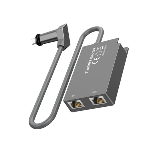 Satelliten -Ethernet -Adapter Gen 2 V2, 1 Gbit/S Hochgeschwindigkeitsstarlink Bis 2 RJ45 -Ports Gigabit -Ethernet -Adapter, Atelliten -Internet -Adapter für V2 Rechteck -Schale von Cuifati