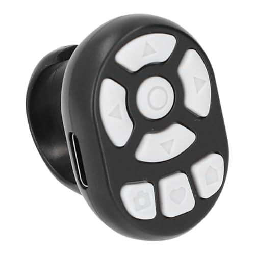 Scrolling-Ring, Kabelloses 5.3, Remote-Foto-/Videoaufzeichnung, Bildschirmsteuerung, Kompatibel mit 15 für 8.0+, für Zuhause, Reisen, Reichweite 10 M, Akku 50 MAh (Black) von Cuifati