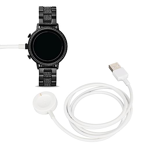 Smartwatch-Ladekabel für Fossil Gen 6 Gen 5 Gen 4 Sport für Gen 6 Gen 5E Gen 5 Gen 4, Magnetische Schnellladestation für Uhren, Kabelloses Smart Watch-Ladegerät (Weiss) von Cuifati