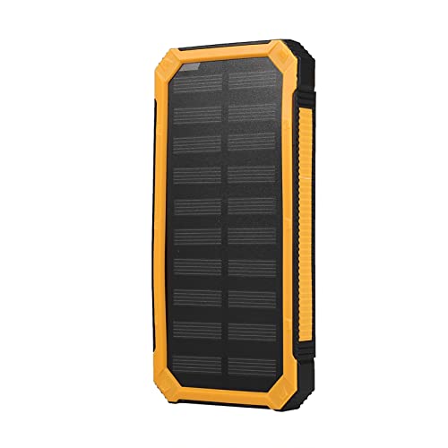 Solar Charger Power Bank 20000MAH, Bietet Dual -USB -Anschlüsse und Taschenlampe, Tragbare Drahtlose Ladegerät -Wiederaufladungsbatterie für, Kamera und Andere Digitale Produkte (Yellow, No Batterie) von Cuifati