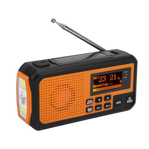 Solar Handkurbel Notio -Radio mit Taschenlampe, Tragbares DAB -FM -Wetterradio mit Bluetooth -Lautsprecher, 4000 -mAh Wiederaufladbarer Batteriebetriebener Radio Regendicht, für Solar Handkurbel Notio -Radio mit Taschenlampe, Tragbares DAB -FM -Wetterradio mit Bluetooth -Lautsprecher, 4000 -mAh Wiederaufladbarer Batteriebetriebener Radio Regendicht, für von Cuifati