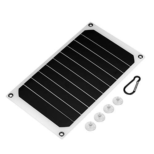Solar Power Panel Ladegerät, Solar Panel mit Saugnapf 5V USB IP64 Wasserdicht Tragbares Solar Ladegerät, Tragbare Power Bank für Reisen Wandern Camping von Cuifati