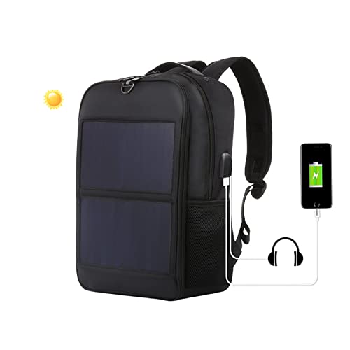 Solar-Rucksack-Ladegerät, 5 V Wasserdichter Ergonomischer Solar-Rucksack mit USB-Ladeanschluss, Intelligenter Schaltungsschutz, Outdoor-Sport-Reise-Netzteil von Cuifati