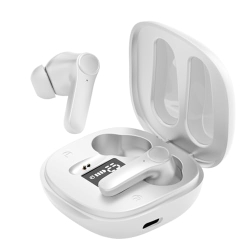 TWS B11 Sprachübersetzer-Ohrhörer, BT5.0 TWS-Übersetzer-Headset mit Geräuschunterdrückung und Digitalanzeige, Unterstützt 74 Sprachen und 70 Akzente, Intelligentes (White) von Cuifati