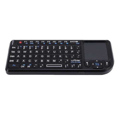 Tastatur mit Touchpad, 2,4 GHz Tragbarer Drahtloser Tastatur 69 Taste Einstellbare Hintergrundbeleuchtung, Eingebauter Wiederaufladbarer Akku, USB -Ladung für PC, PS, Android, von Cuifati