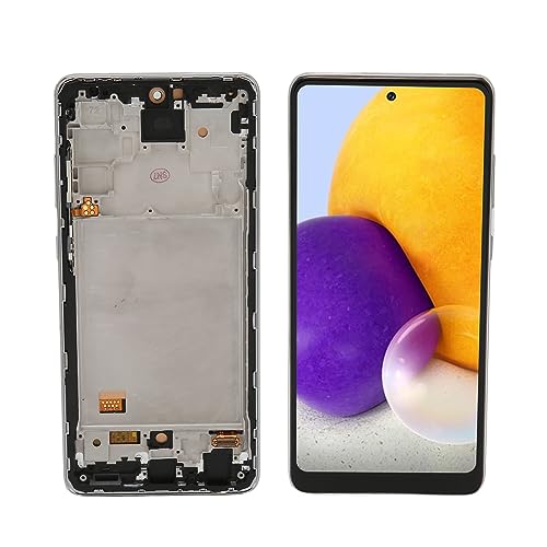 Telefonbildschirm-Ersatz für Galaxy A72 5G 4G SM A725 SM A725M DS, 6,7-Zoll-OLED-Digitizer-Touch-Display-Baugruppe mit Rahmen, 3D-empfindlicher (Weiß) von Cuifati