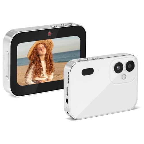 Touchscreen-Digitalkamera, 4K-Autofokus-Vlogging-Kamera, Tragbare 64 MP 16-fache Point-and-Shoot-Kompakt-Digitalkamera für Selfies, Musik- und Videoplayer für Kinder, Teenager, von Cuifati
