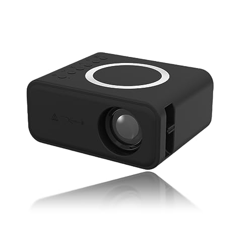 Tragbarer -Projektor, Full High Definition 1080P, Eingebaute 4-Ω-2-W-Lautsprecher, Augenschutz, Heimkino-Filmprojektor für IOS, Android, Laptop (Schwarz) von Cuifati