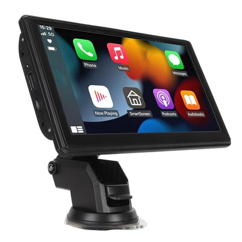 Tragbares Autoradio mit Kabellosem CarPlay und für Android Auto, 7-Zoll-Touchscreen-Bluetooth-Autoradioempfänger mit Mirror Link-Rückfahrkamera, Auto-GPS-Navigationsbildschirm von Cuifati