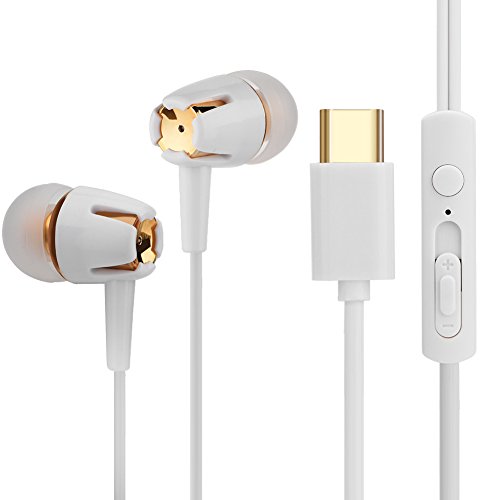 Type C Headphones,Hands-Free Call Type C Earphones In-Ear Super Deep Bass Type C Earbuds with Mic,Type C Earbuds USB C Earphones HiFi Stereo Magnetic with Mic for for Online Class Travel Home Office von Cuifati