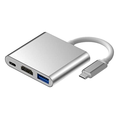 USB C Dockingstation, 3 in 1 USB C auf HDML Adapter 4K HD 5Gbps USB C Hub für Dell, Mac, HP, Lenovo, Samsung von Cuifati