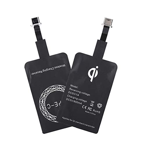 USB C Qi Wireless Charger, Qi Receiver USB C, Typ C Wireless Charger Receiver für Galaxy A51/A20E/A20, Pixel 2 und Andere Typ C Handys (Typ-c) von Cuifati