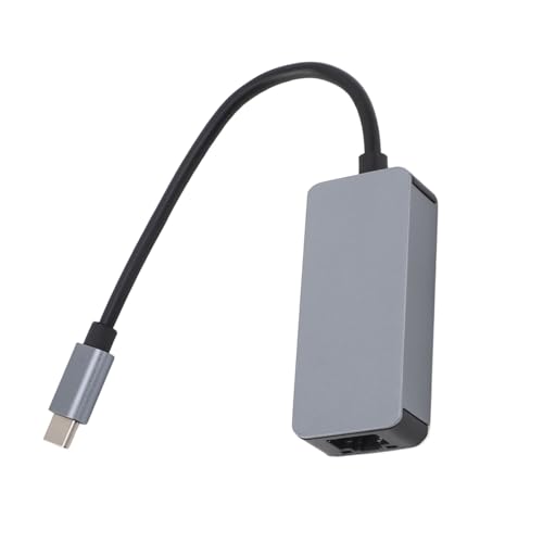 USB-C-auf-Ethernet-Adapter, USB-Typ-C-auf-RJ45-Gigabit-Ethernet-LAN-Netzwerkadapter, Kompatibel für MacBook Pro 2020/2019/2018/2017, für MacBook Air, für Ell XPS usw. - Silber von Cuifati