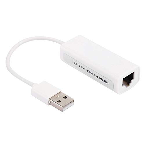 USB2.0 Ethernet Adapter, RJ45 Weiß ABS RTL8152B Chip Computer Externe Netzwerkkarte, Plug & Play Externe Netzwerkkarte Ethernet Adapter, für Android, für Win7, für Win8, Tablet PC von Cuifati