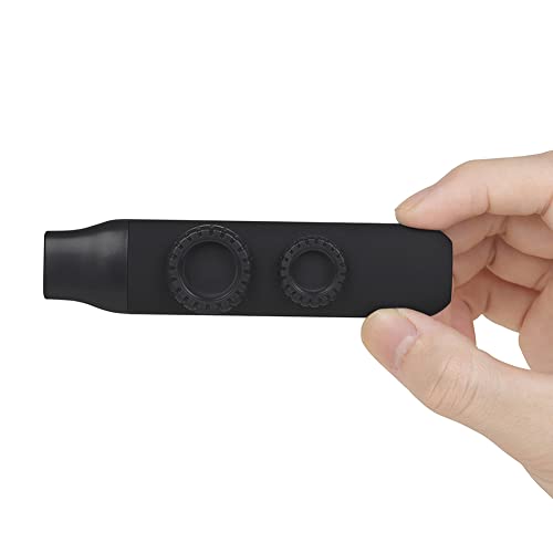 CuisinSmart Kazoo mit Doppelmembran für Kinder, Erwachsene, Musikliebhaber, professionelles Kazoo-Holzblasinstrument für Gitarre, Ukulele, Violine, Klavier, Keyboard, kühles Schwarz von CuisinSmart