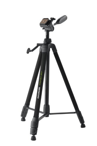 CULLMANN - 51381 - Primax 380 Dreibein-Kurbelstativ inkl. 3-Wege-Kopf mit Kamera-Schnellkupplung (1/4") - Auszugshöhe 159cm - Tragfähigkeit 3,5kg - Packmaß 66cm - Gewicht 1535g von Cullmann