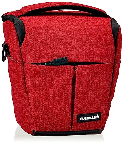 CULLMANN - 90342 - Malaga Action 200 Kameratasche mit Tragegurt, rot - Innenmaße 160x170x100mm - passend für DSLR-Kameras mit Objektiv - Colttasche von Cullmann
