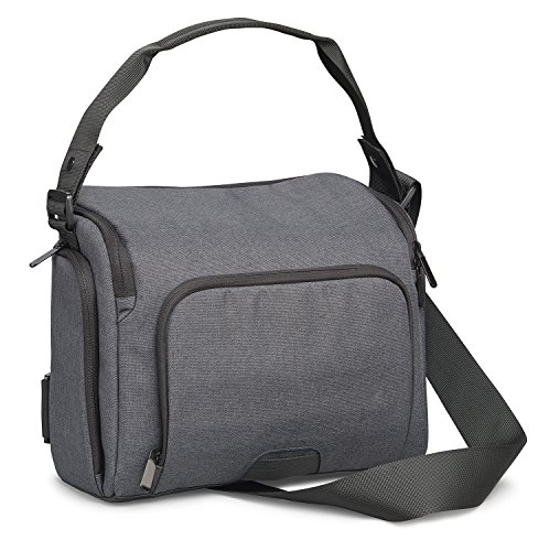 CULLMANN - 99604 - STOCKHOLM Maxima 310+ stylische Kameratasche für mittlere DSLR-Kameraausrüstung, grau - Innenmaße: 260x180x120mm - 850g leicht - Freizeit-Stil - herausnehmbarer Kameraeinsatz von Cullmann