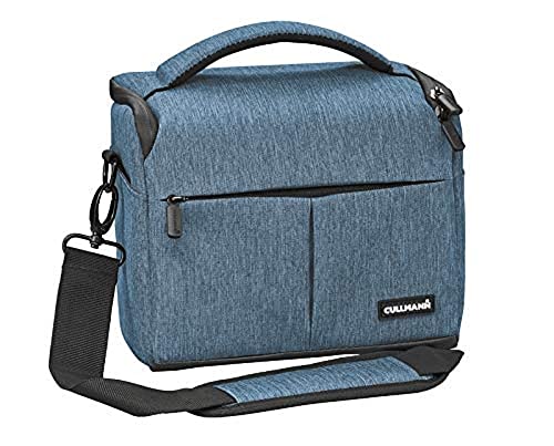 Cullmann 90383 MALAGA Maxima 120 Kameratasche für Systemkameras, DSLR, Camcorder, wasserabweisend Rip-Stop Polyester PU-Beschichtung gepolsterter Schultergurt Blau, 200x160x120 von Cullmann