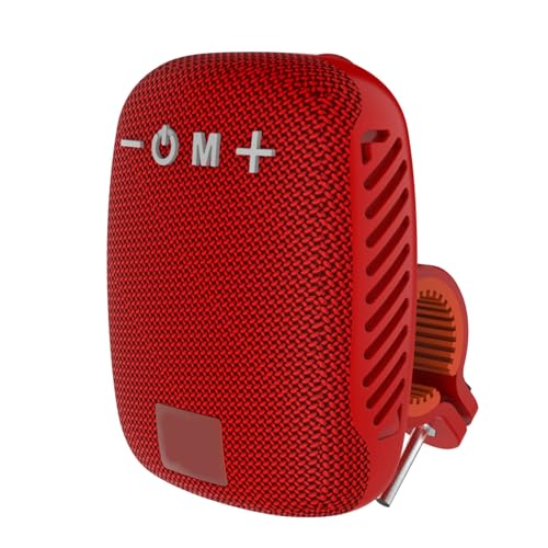 Culnflun Bluetooth-Lautsprecher, Dual Pair wasserdichte tragbare Bluetooth-Lautsprecher mit Speicherkartenhalter Mini Wireless Lautsprecher für Bike Camping (Rot) von Culnflun