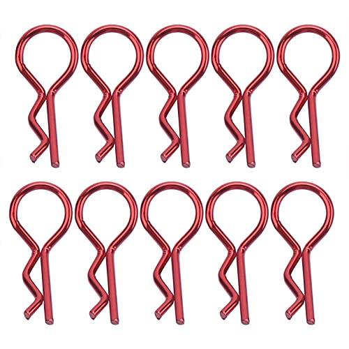Culnflun Body Shell Clip, Fernbedienungsauto Rshape Shell Schnalle Body Clip Pin für 1/5 1/6 1/8 1/10 RC -Auto (ROT) von Culnflun