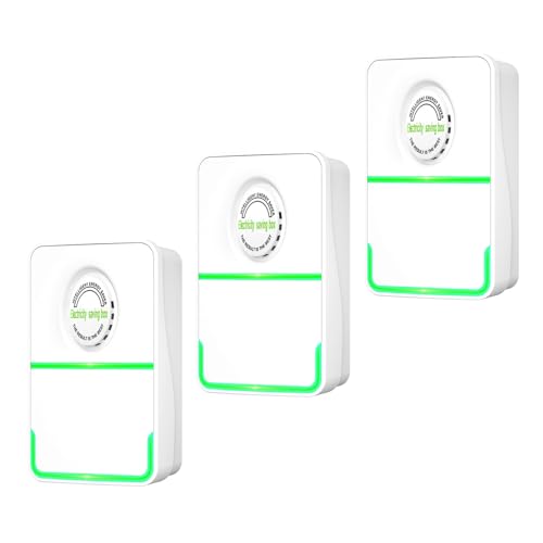 Culnflun Intelligenter Energiesparstecker, 3 Stück 90-250V Energiesparbox, PC-Material Spannungsregler Schutz Energiesparer, Smart Energiesparstecker für Home Office (EU-Stecker) von Culnflun