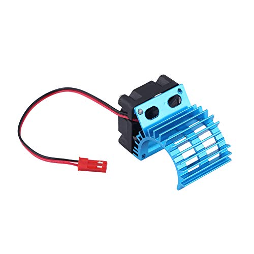 Culnflun Motor Kühlkörper mit Kühllüfter Aluminiumlegierung Einfach Installation für 1/10 Skala Elektrisches RC -Auto Blaues Lila Silber Gold 30 x 30 x 45 mm (Blau) von Culnflun